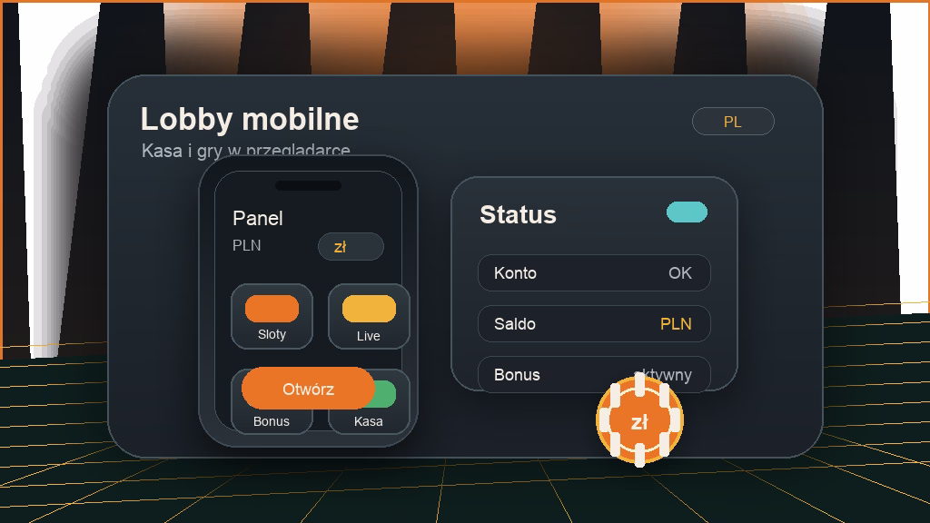 Telefon z mobilnym widokiem Goldrun Casino bez instalacji